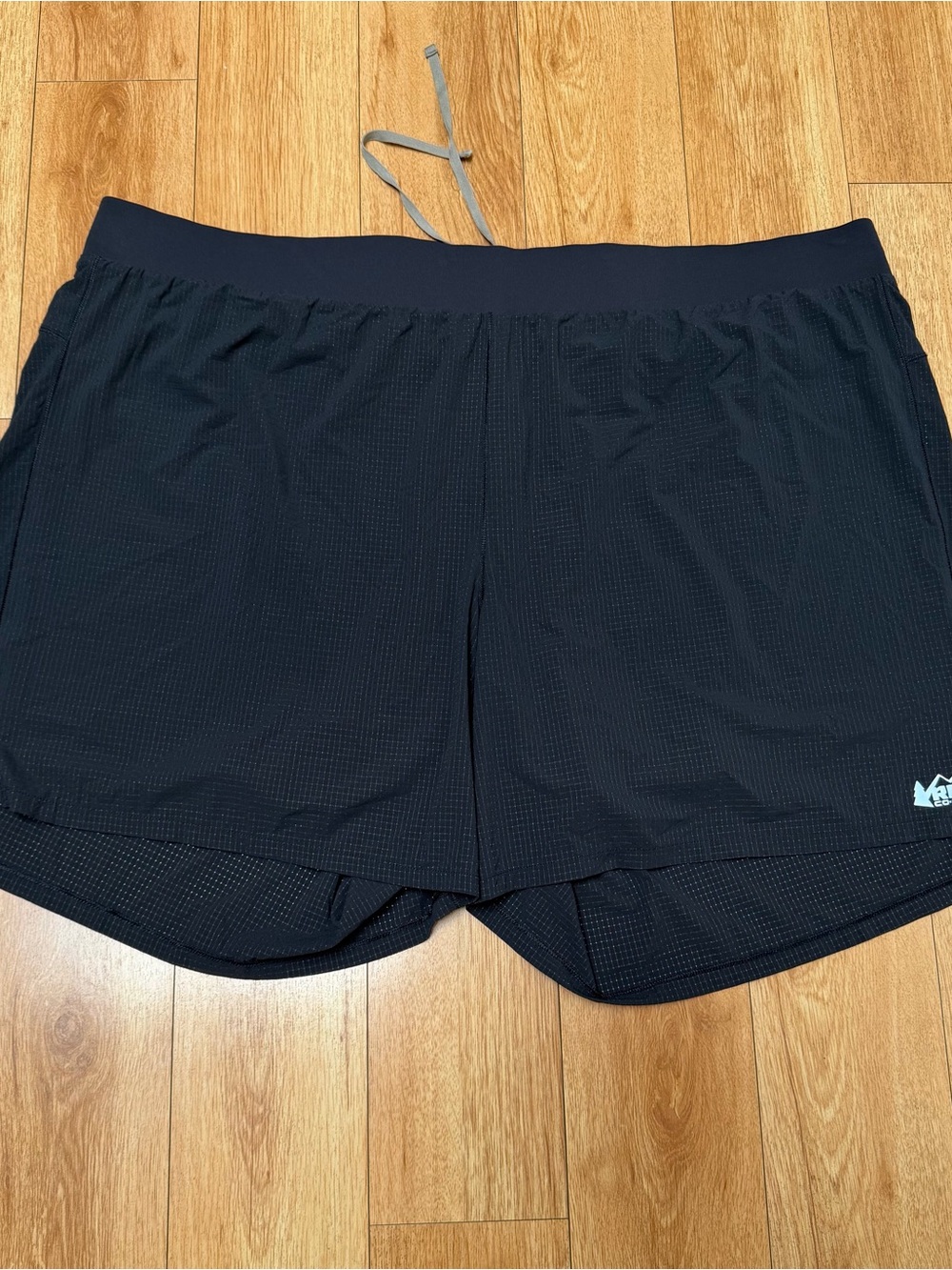 REI Co-Op Men's Swiftland Lined Running Shorts, 3X Large, Black, Drawstring, 7"